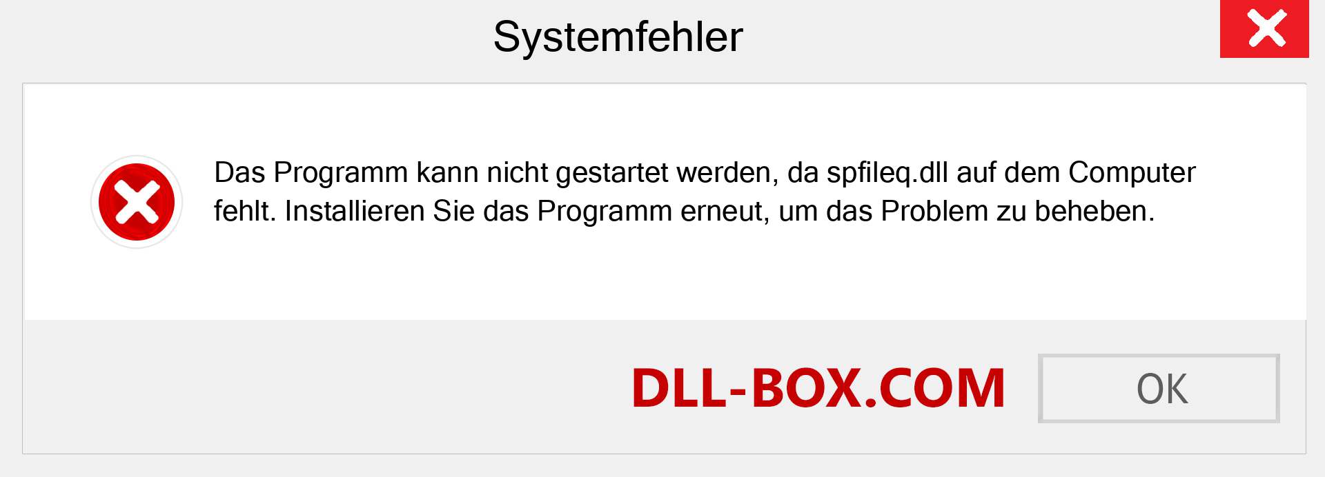 spfileq.dll-Datei fehlt?. Download für Windows 7, 8, 10 - Fix spfileq dll Missing Error unter Windows, Fotos, Bildern